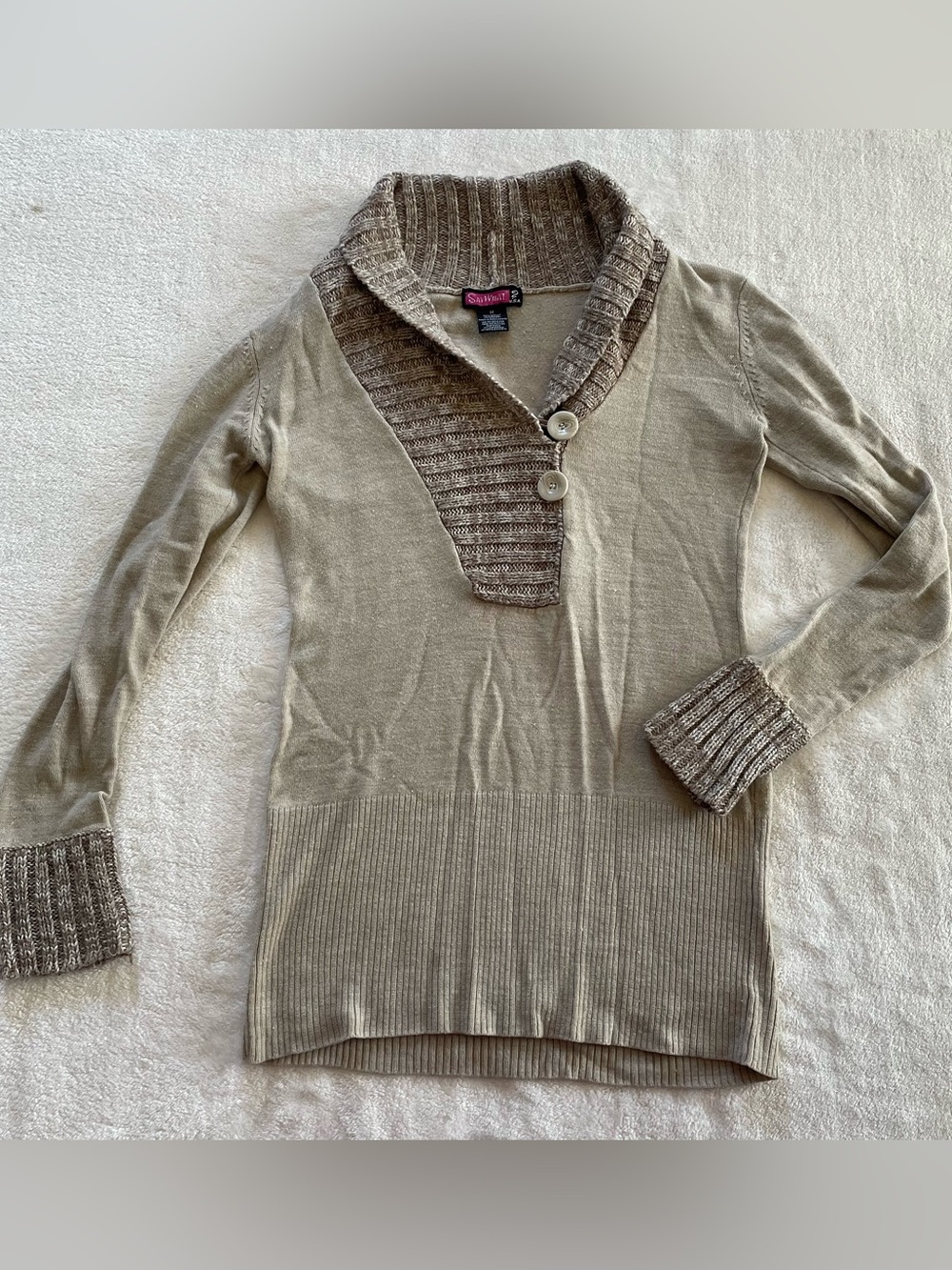 Say What? Cream Sweater Dress size M